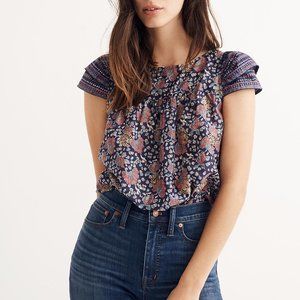 MADEWELL Story Top in Fan Floral Mix Size 2